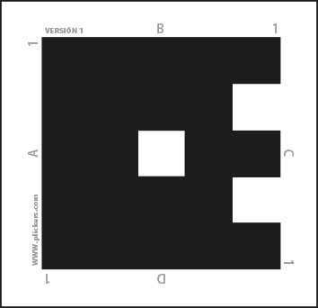 Figura 2: Ejemplo de marcador Plickers® usado por el alumnado